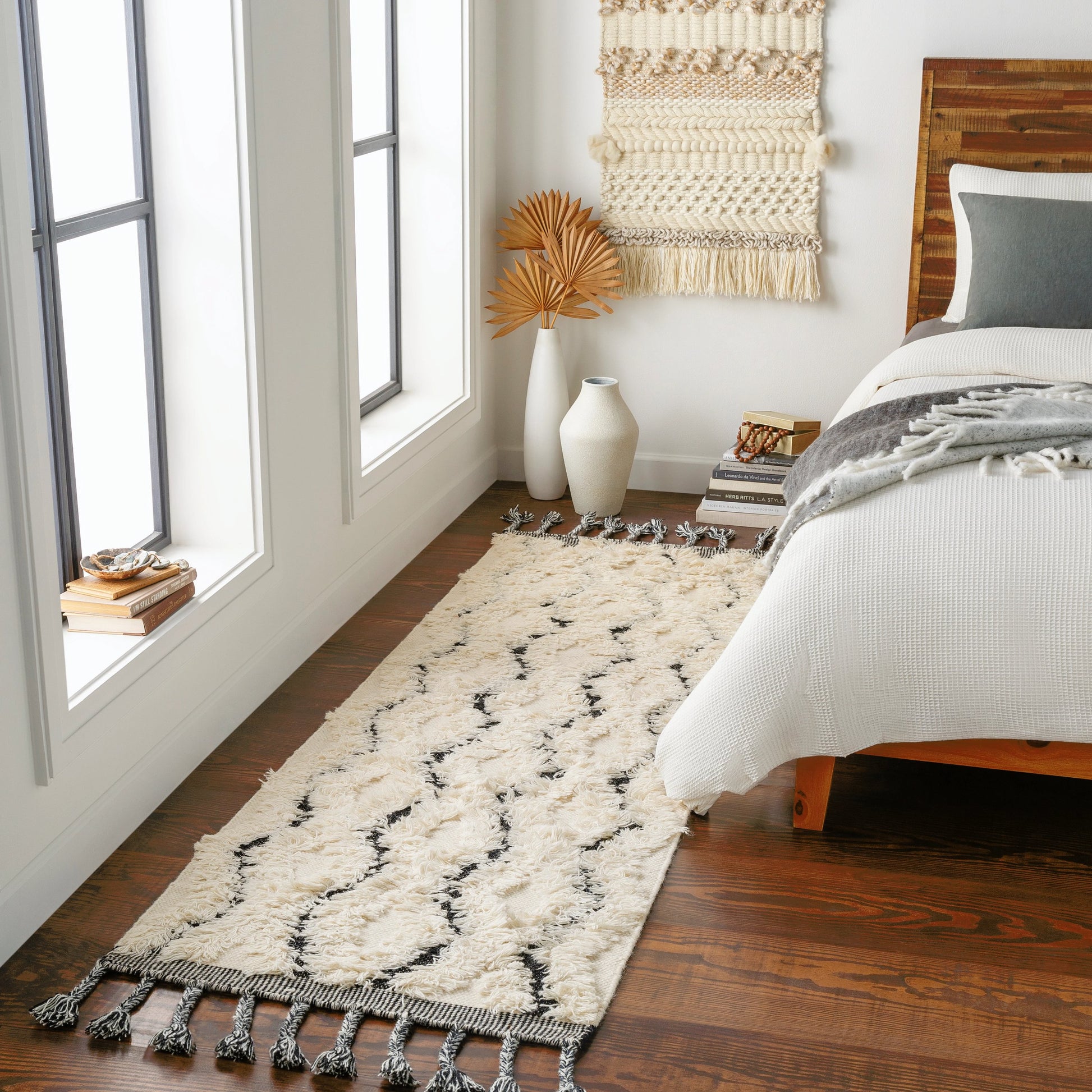 Apache Rug - 23792 by Livabliss in cream, black. Made from 100% wool in a unique style.