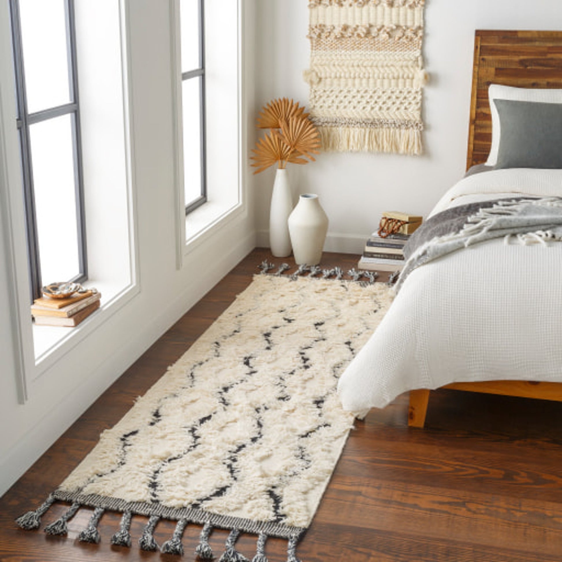 Apache Rug - 23792 by Livabliss in cream, black. Made from 100% wool in a unique style.