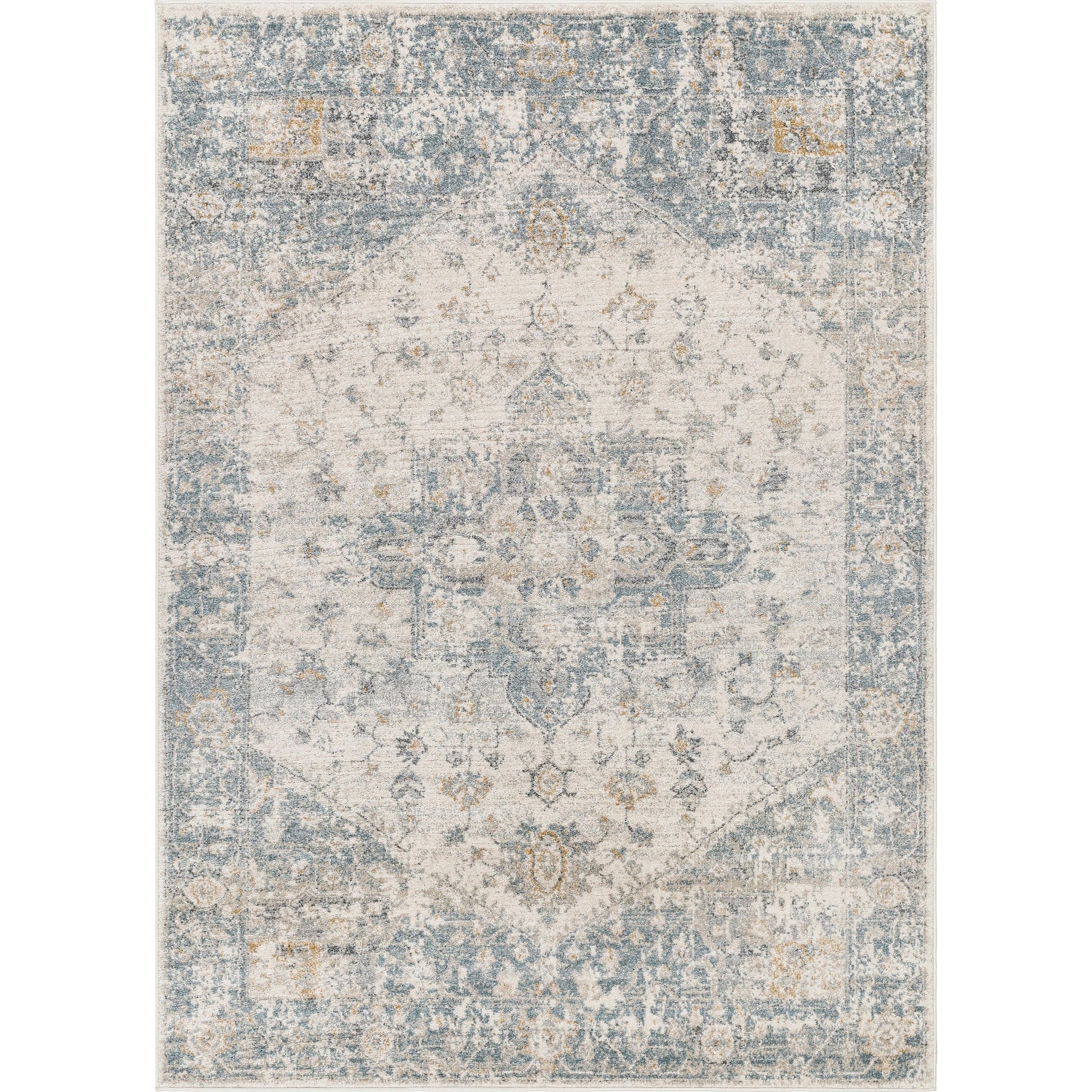 Alpharetta Rug - 494355 by Livabliss in cream, light beige, medium gray, blue, charcoal, amber. Made from face: 100% polypropylene, warp: 100% polyester in a unique style.