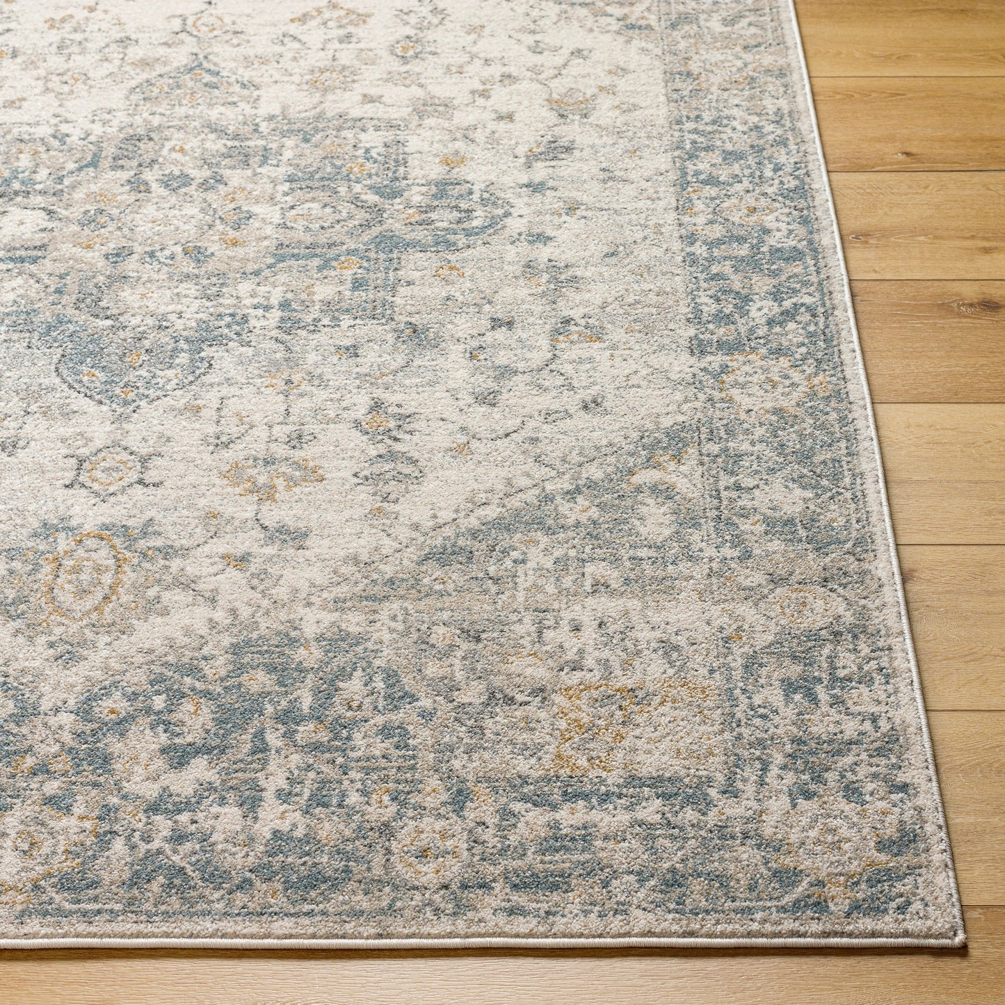 004 SI-2052907,SI-2052909,SI-2052910 | Closeup | Alpharetta Rug - 494355 by Livabliss in cream, light beige, medium gray, blue, charcoal, amber. Made from face: 100% polypropylene, warp: 100% polyester in a unique style.