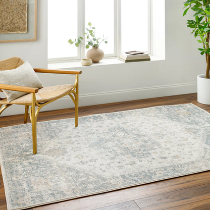 Alpharetta Rug - 494355 by Livabliss in cream, light beige, medium gray, blue, charcoal, amber. Made from face: 100% polypropylene, warp: 100% polyester in a unique style.