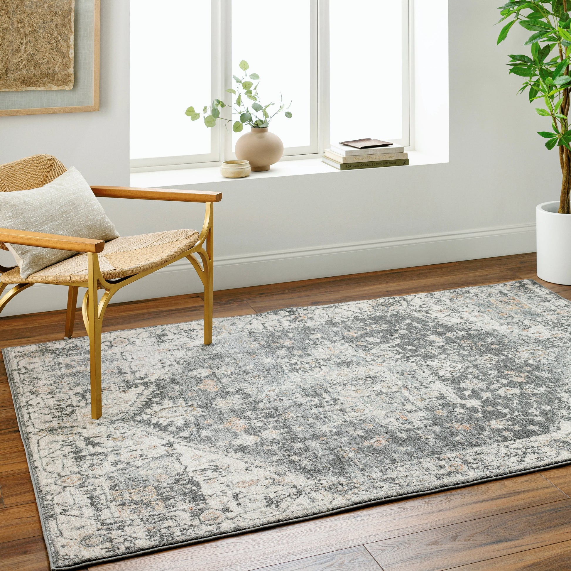Alpharetta Rug - 494355 by Livabliss in cream, light beige, medium gray, blue, charcoal, amber. Made from face: 100% polypropylene, warp: 100% polyester in a unique style.