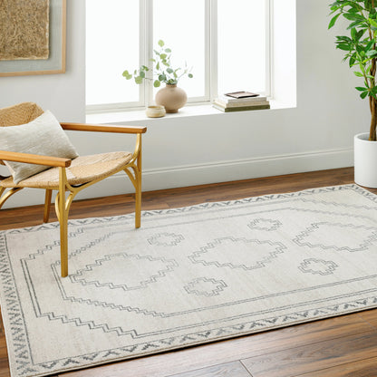 Alpharetta Rug - 494396 by Livabliss in cream, light beige, medium gray, charcoal. Made from face: 100% polypropylene, warp: 100% polyester in a unique style.