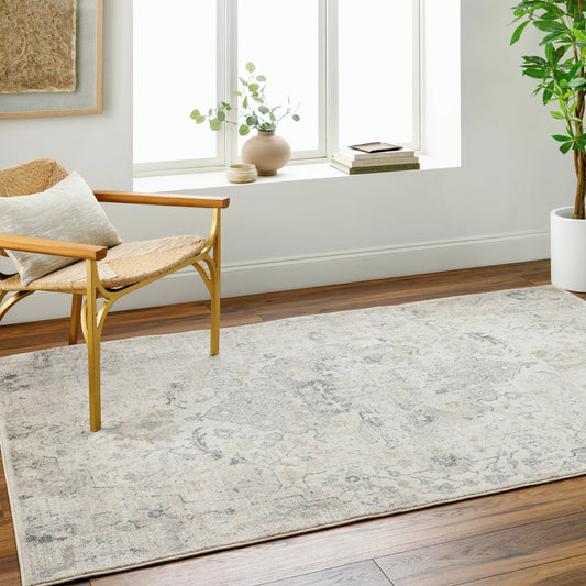 Alpharetta Rug - 494403 by Livabliss in cream, light beige, medium gray, charcoal, amber. Made from face: 100% polypropylene, warp: 100% polyester in a unique style.