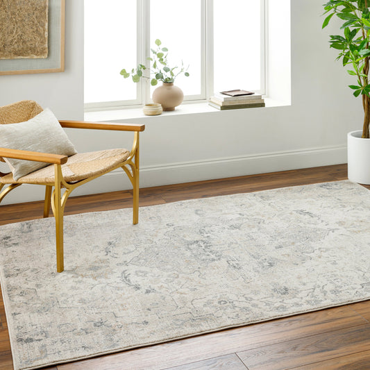 Alpharetta Rug - 494403 by Livabliss in cream, light beige, medium gray, charcoal, amber. Made from face: 100% polypropylene, warp: 100% polyester in a unique style.
