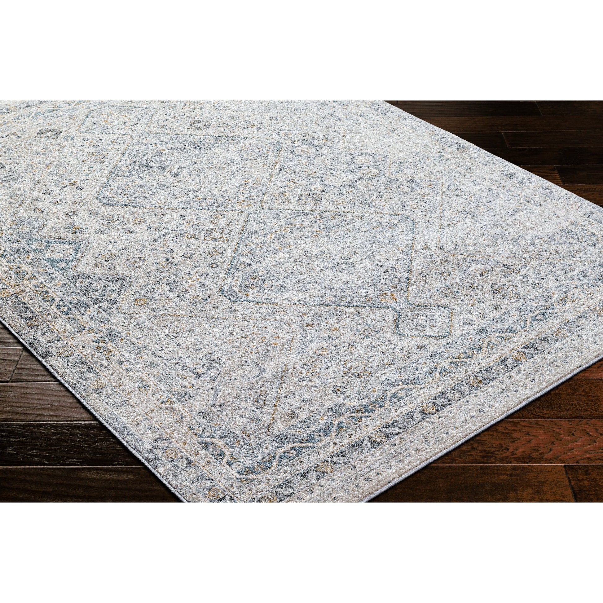 Alpharetta APH-2312 Rug by Livabliss in light beige, medium gray, cream, blue, amber, charcoal. Made from polypropylene in a unique style.
