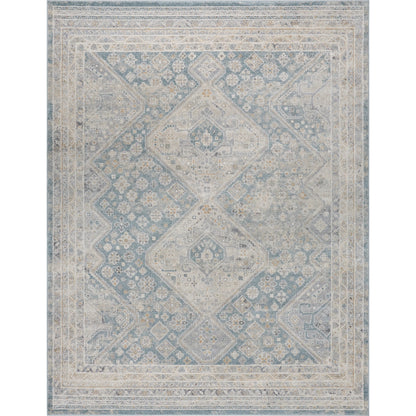 Alpharetta APH-2312 Rug by Livabliss in light beige, medium gray, cream, blue, amber, charcoal. Made from polypropylene in a unique style.