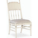 Americana Upholstered Seat Side Chair by Hooker Furniture in beige. Made from oak veneers and fabric in a cottage & farmhouse style.