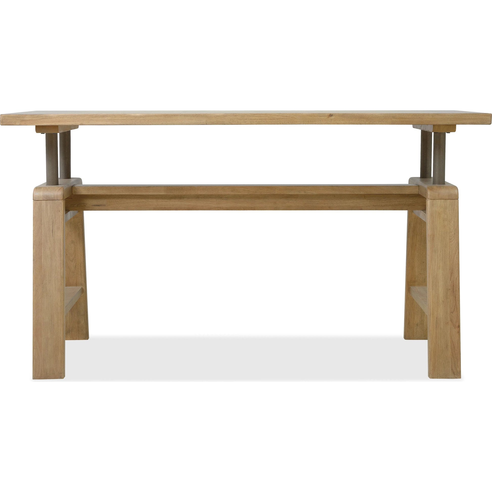 Kalamazoo Table Desk by Hooker Furniture in medium wood and aged oak. Made from white oak veneers in a transitional style.