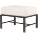La Jolla Outdoor Ottoman by Sunset West in browns. Made from aluminum in a modern style.