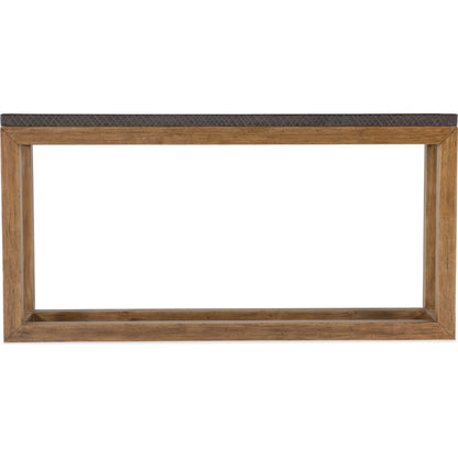 Big Sky Sofa Table by Hooker Furniture in vintage natural, furrowed bark. Made from wood, resin in a modern style.