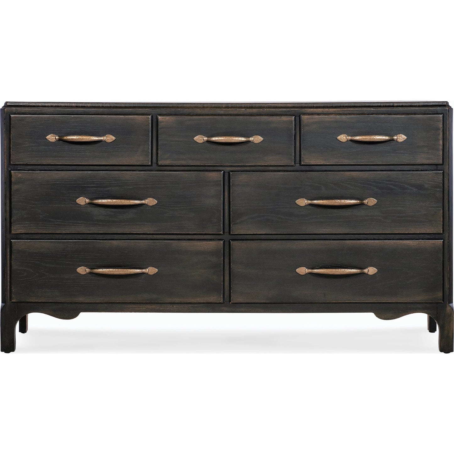004 SI-2185787 | Additional Silo | Americana 7-Drawer Dresser by Hooker Furniture. Made from oak veneers and cedar veneers with solid-wood edge top in a cottage & farmhouse style.