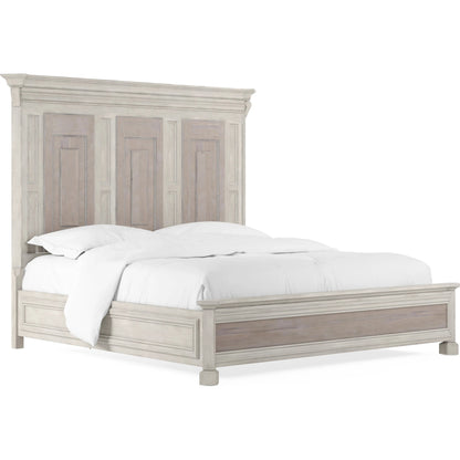 Alcove Panel Bed by A.R.T. Furniture in belgian ivory, washed maple. Made from acacia solids, maple veneers in a traditional style.