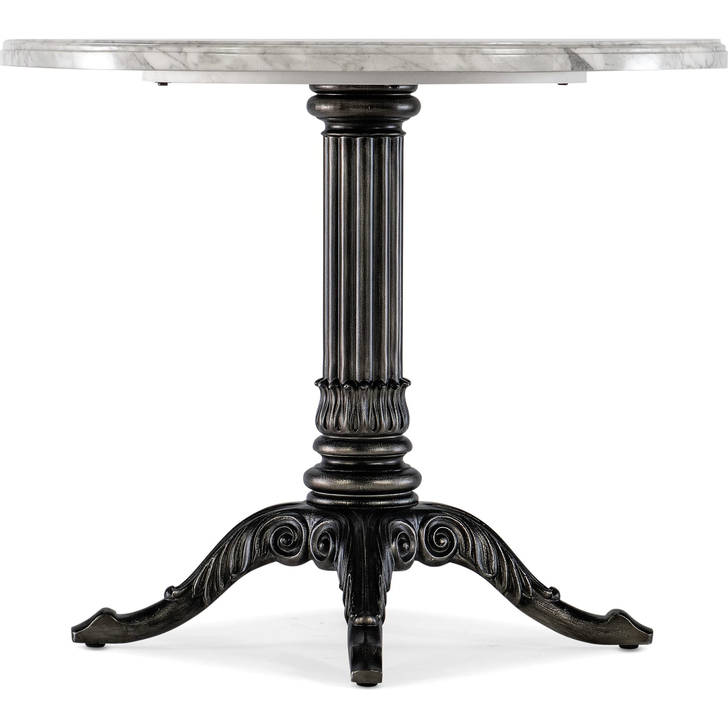 002 SI-2028977 | Additional Silo | Charleston Bistro Table by Hooker Furniture in garden gate black. Made from resin with veneered carrara stone in a modern style.