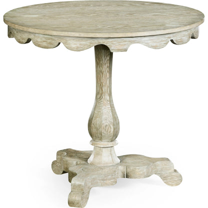 William Yeoward Overbury Breakfast Table by Jonathan Charles in grey and greyed oak. Made from oak in a cottage & farmhouse style.