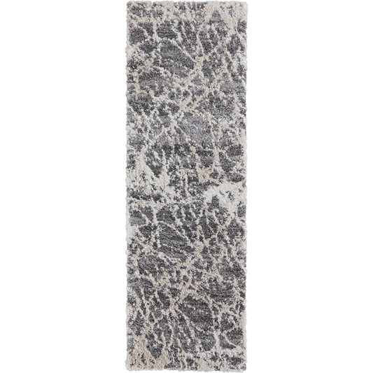 Mynka Transitional Rug - 39IDF by Feizy in gray, ivory. Made from polyester in a unique style.