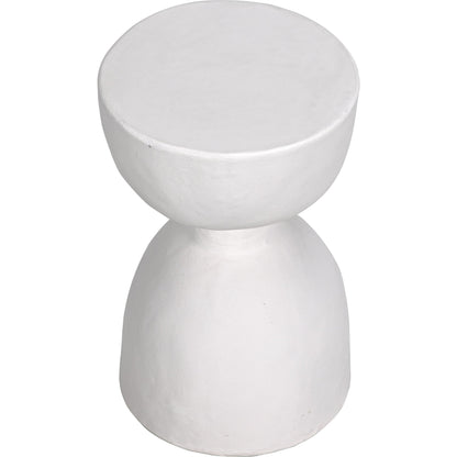 Hourglass Stool by Noir in white fiber cement. Made from fiber cement in a eclectic & global style.