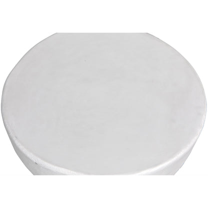 Hourglass Stool by Noir in white fiber cement. Made from fiber cement in a eclectic & global style.
