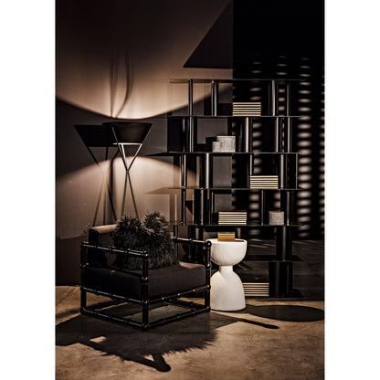 Hourglass Stool by Noir in white fiber cement. Made from fiber cement in a eclectic & global style.