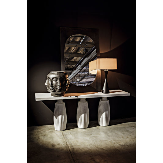 Multi-Face Stool by Noir in black fiber cement. Made from fiber cement in a eclectic & global style.