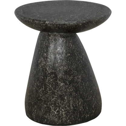 Kurokawa Side Table by Noir in black fiber cement. Made from fiber cement in a modern style.