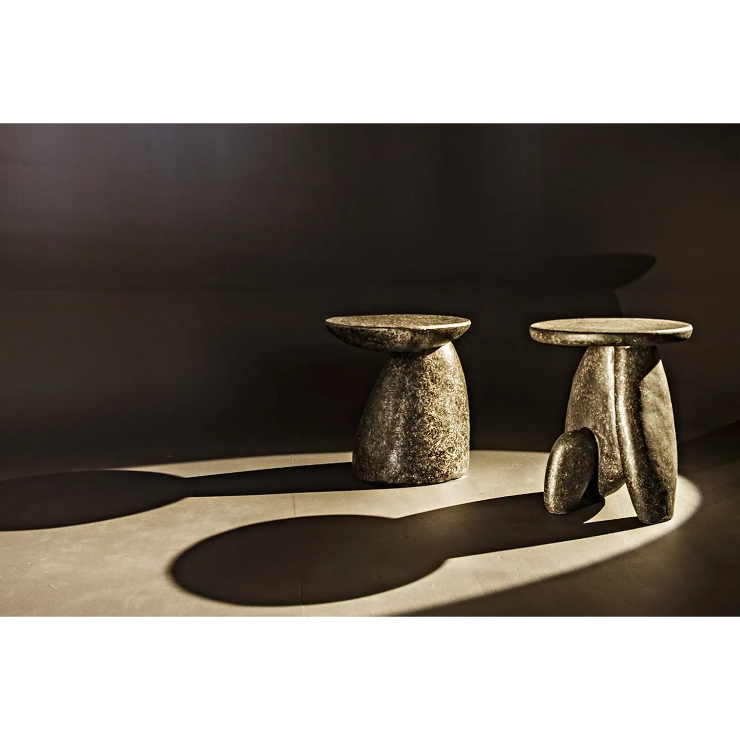 008 SI-1975477 | Lifestyle | Kurokawa Side Table by Noir in black fiber cement. Made from fiber cement in a modern style.