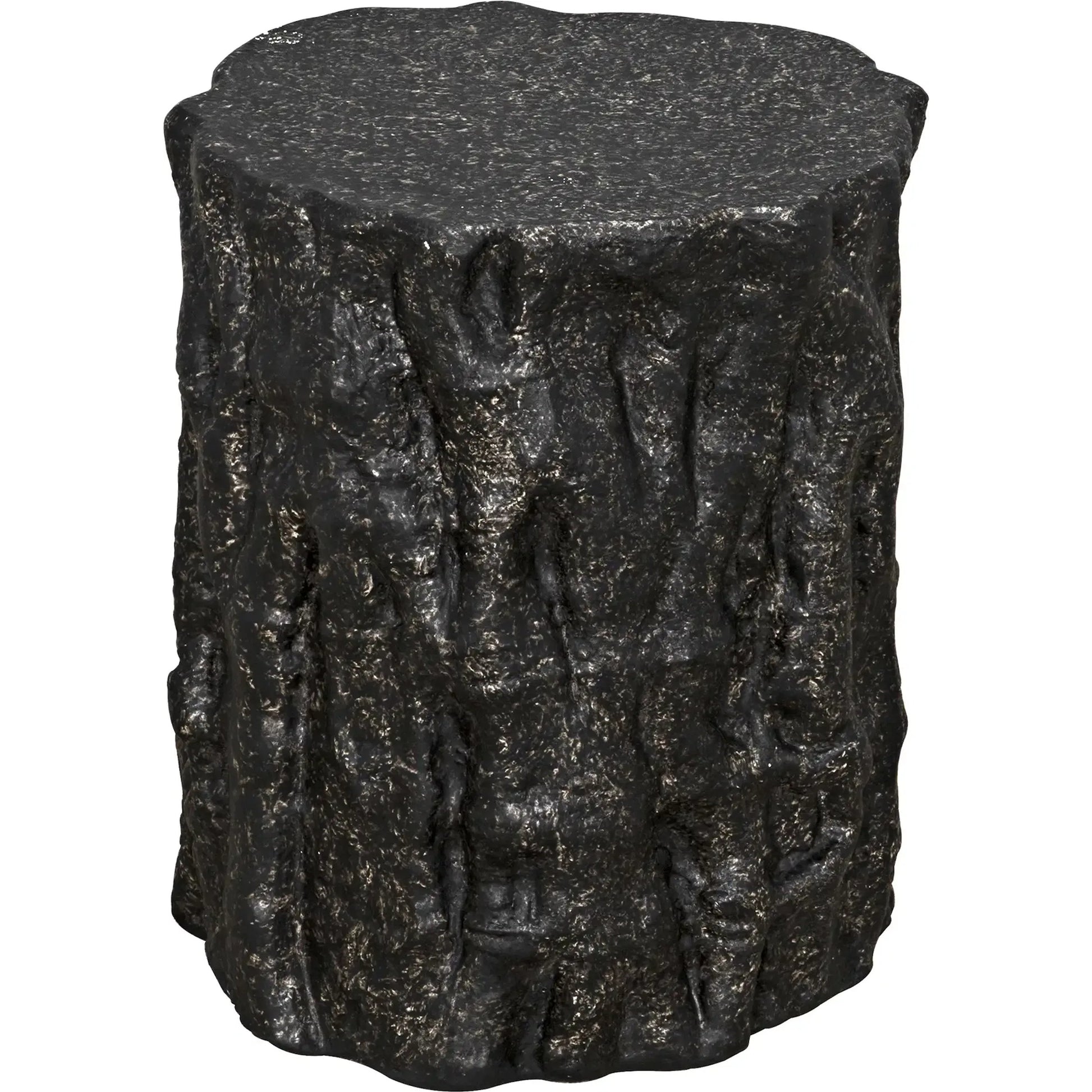 Damono Side Table by Noir. Made from fiber cement in a rustic style.