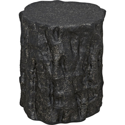 Damono Side Table by Noir. Made from fiber cement in a rustic style.