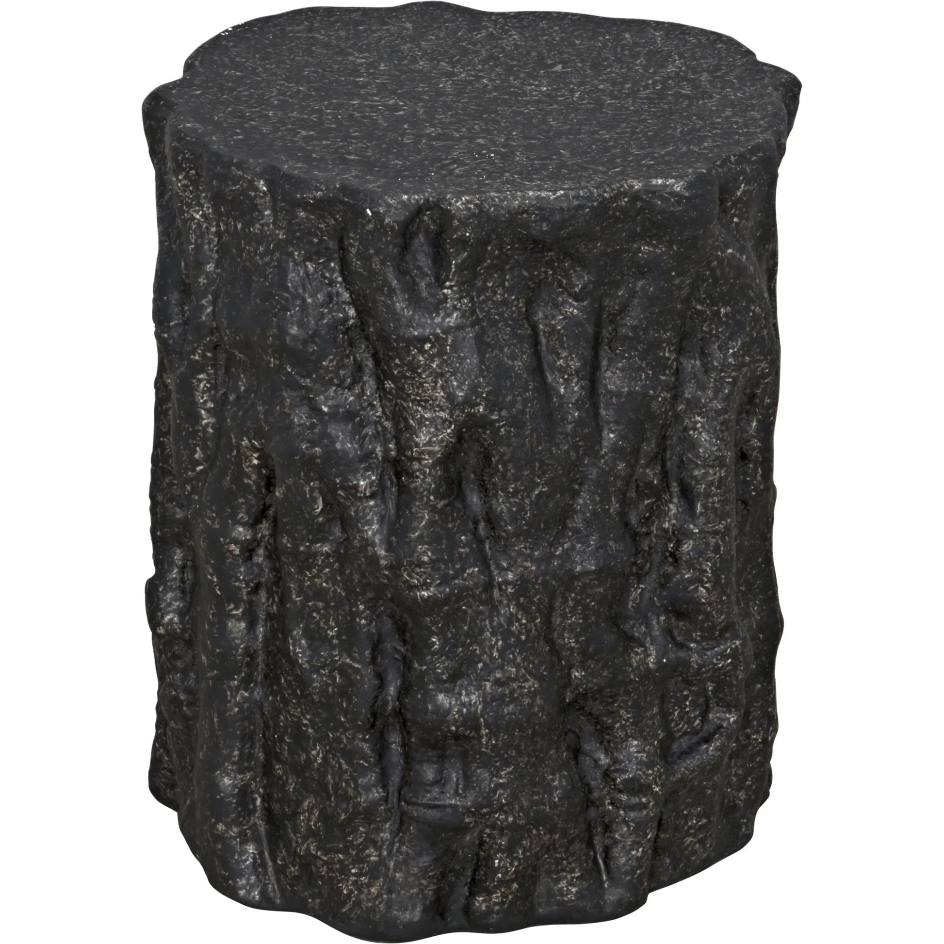 Damono Side Table by Noir. Made from fiber cement in a rustic style.