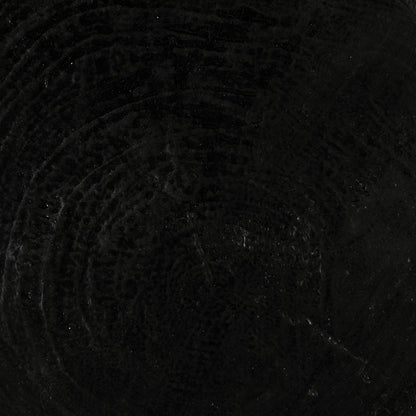 Samson Stool/Side Table by Noir in black burnt fiber cement. Made from fiber cement in a transitional style.