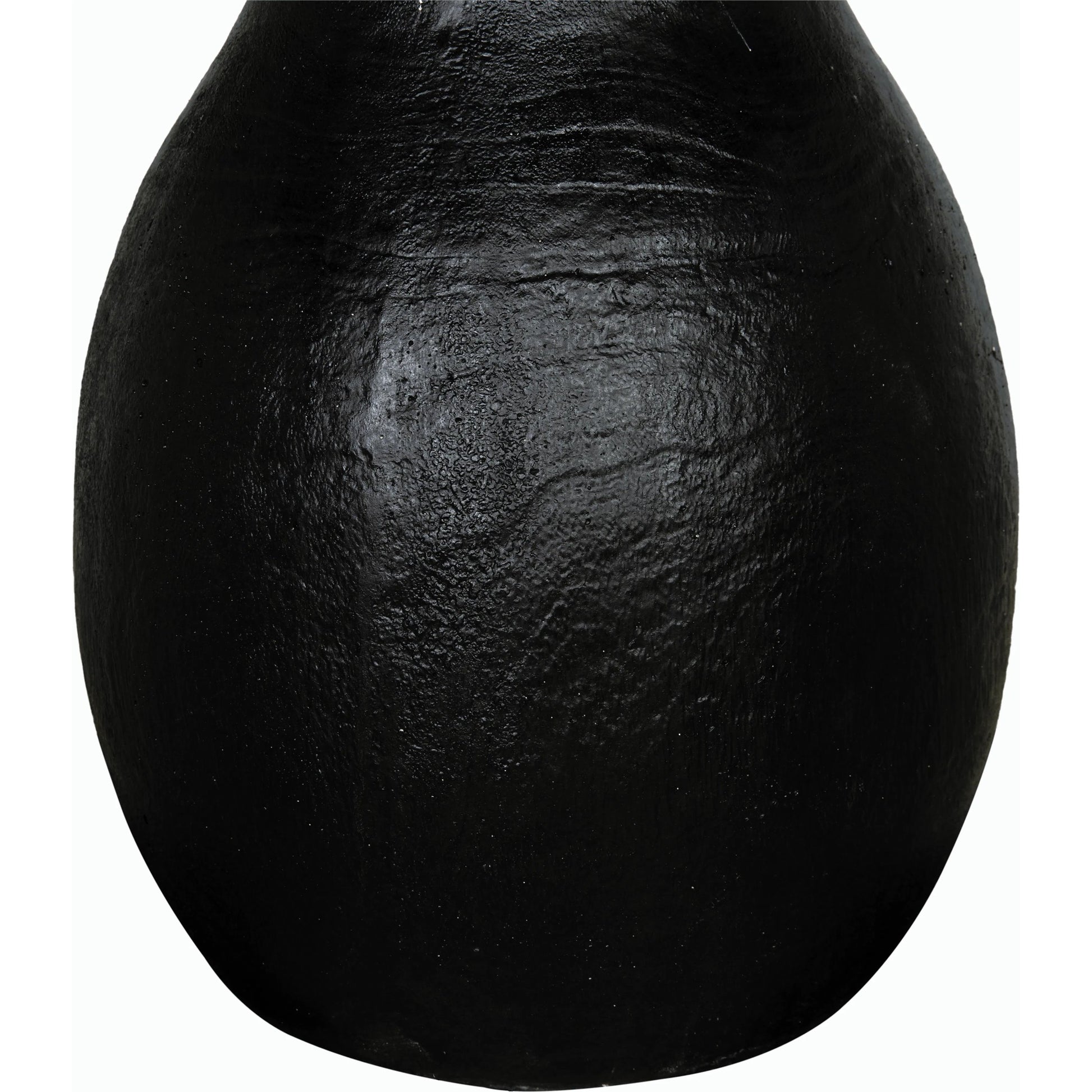 Samson Stool/Side Table by Noir in black burnt fiber cement. Made from fiber cement in a transitional style.