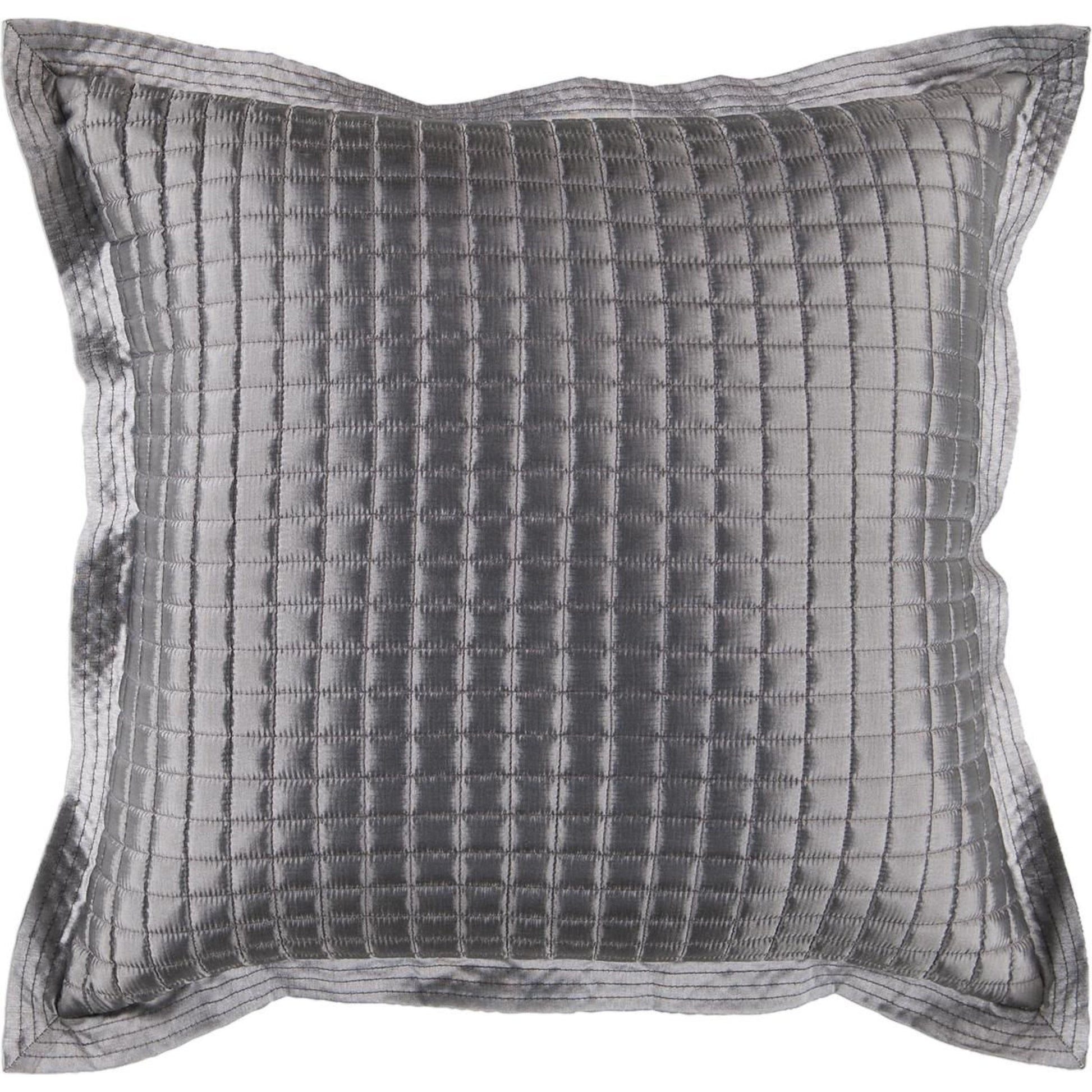 Quilted Pillow - 24383 by Surya in gray. Made from 100% polyester in a modern style.