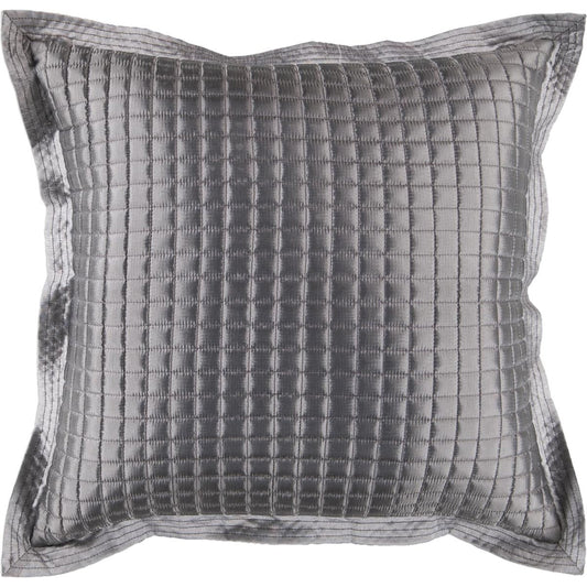 Quilted Pillow - 24383 by Surya in gray. Made from 100% polyester in a modern style.