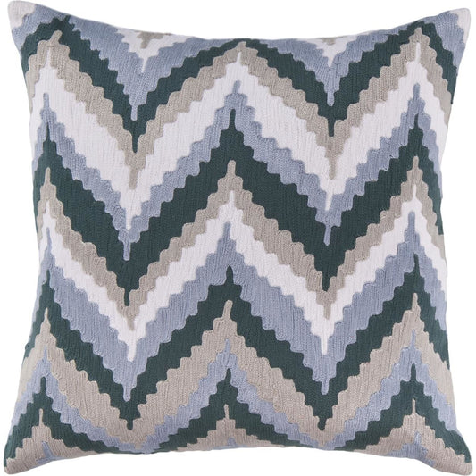 Ikat Chevron Pillow - 20069 by Surya. Made from 100% cotton in a modern style.