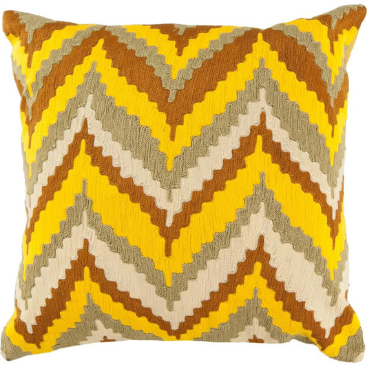 Ikat Chevron Pillow - 20069 by Surya. Made from 100% cotton in a modern style.