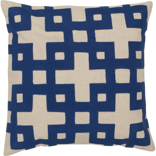 Layered Blocks Pillow - 11025 by Surya. Made from 100% cotton in a modern style.
