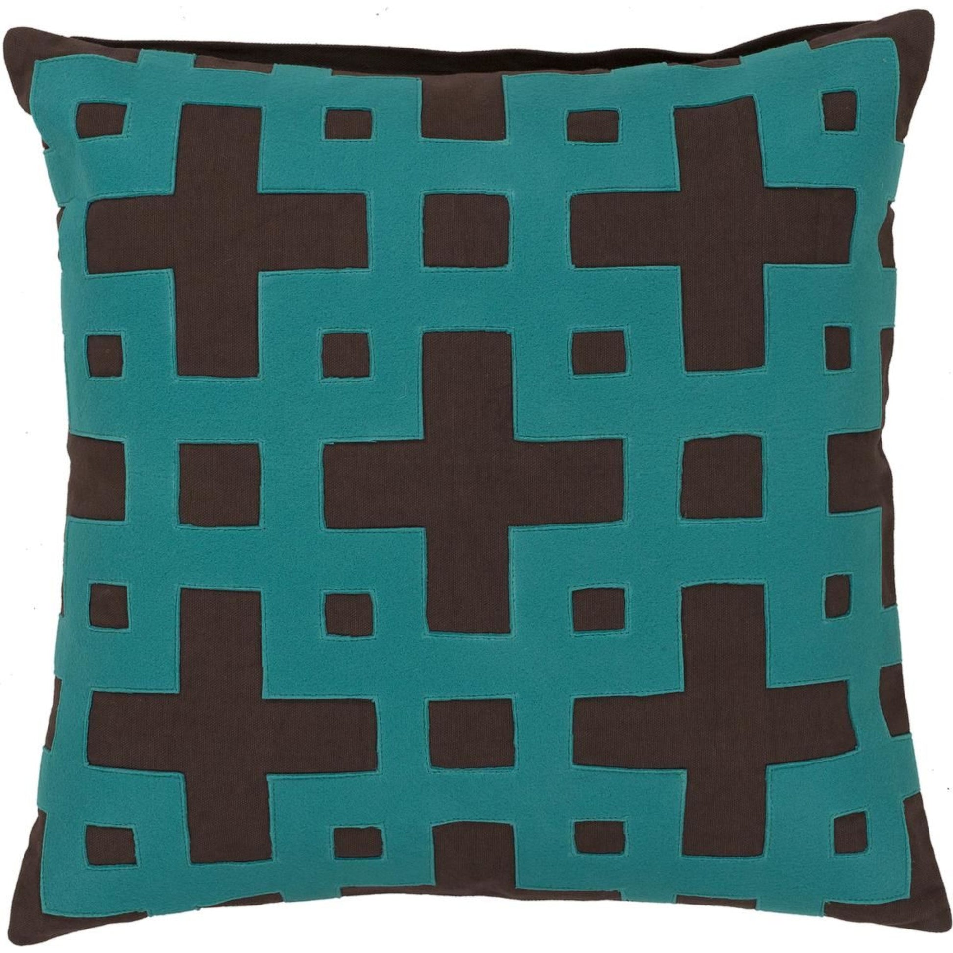 Layered Blocks Pillow - 11025 by Surya. Made from 100% cotton in a modern style.