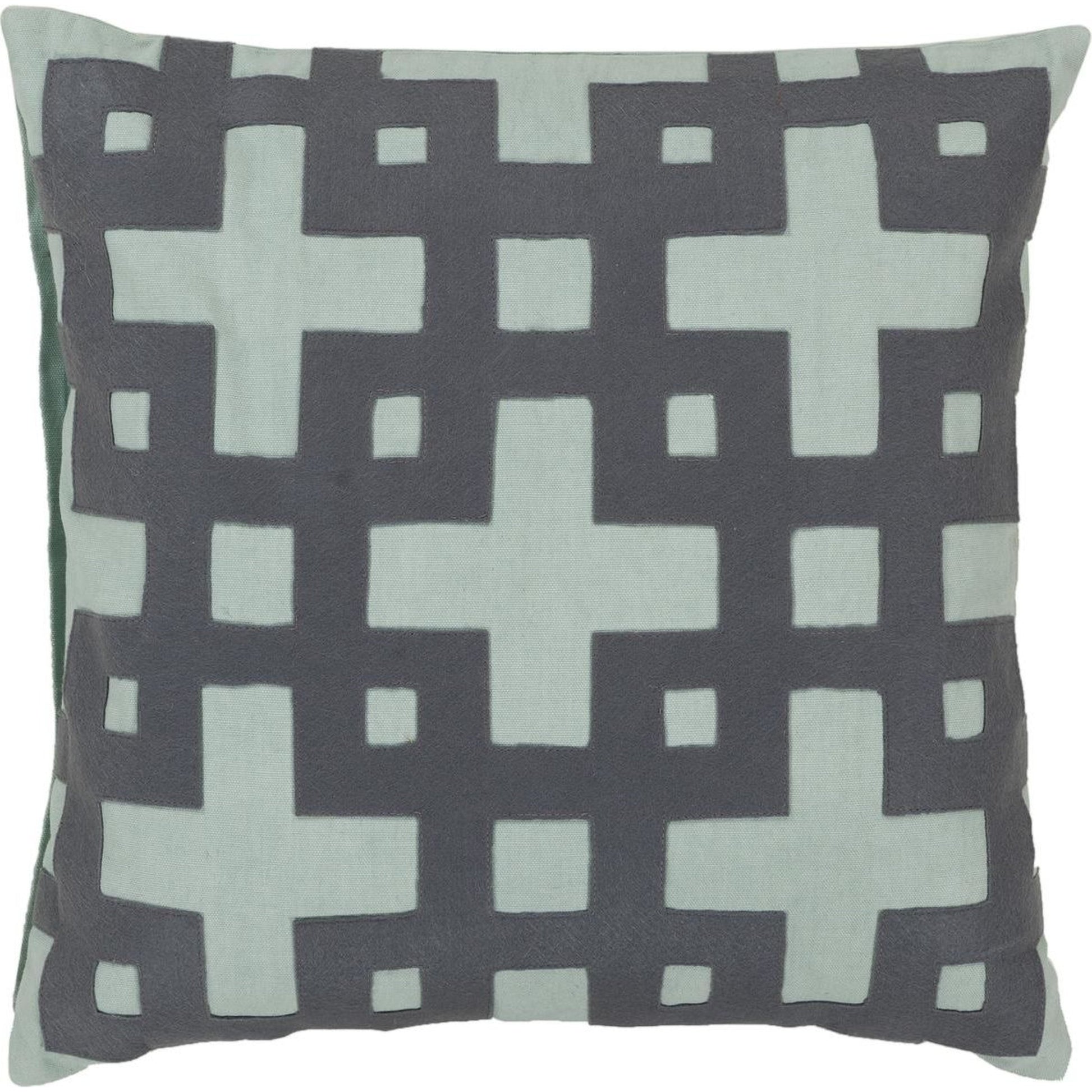 Layered Blocks Pillow - 11025 by Surya. Made from 100% cotton in a modern style.