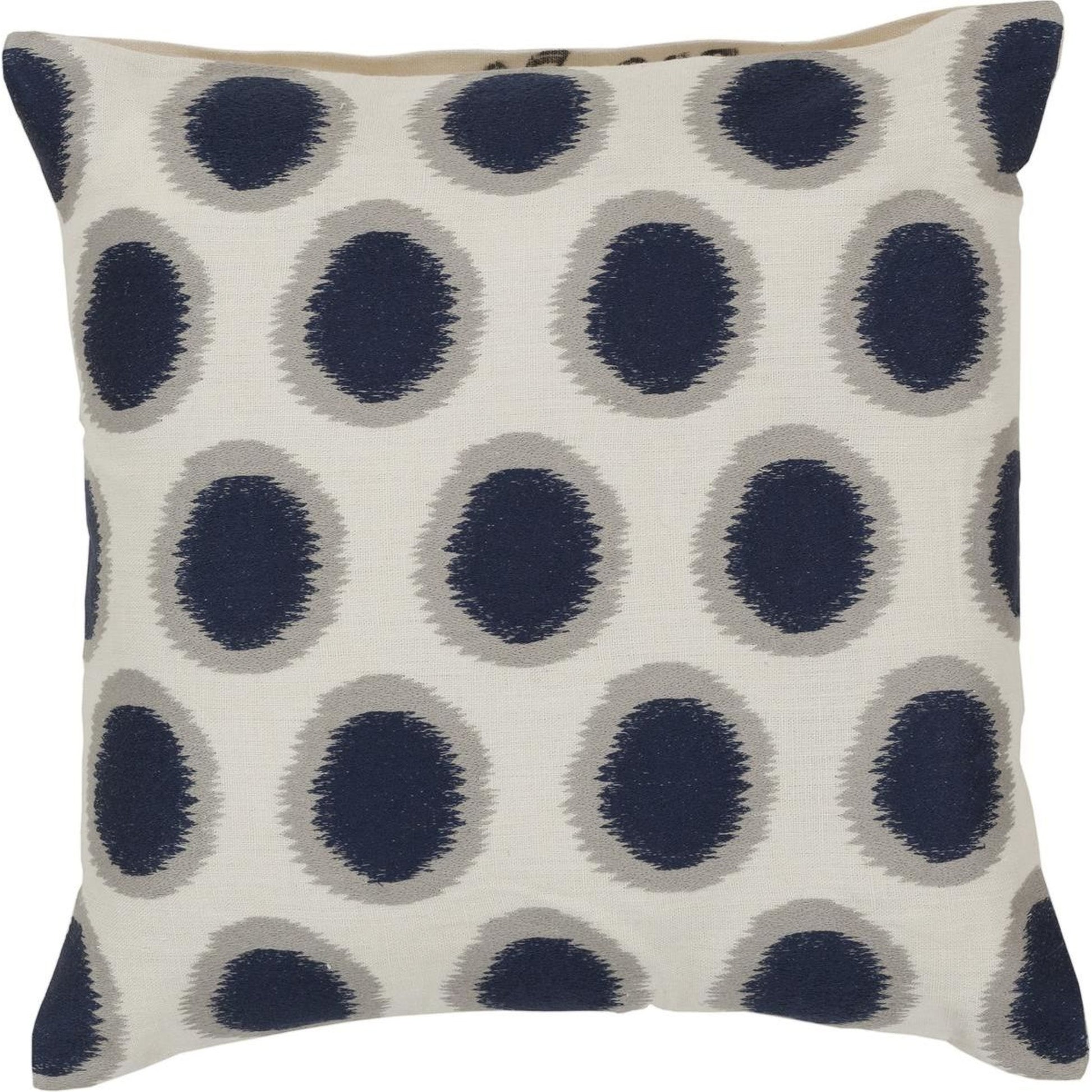 Ikat Dots Pillow - 27597 by Surya. Made from 100% linen in a modern style.