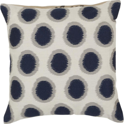 Ikat Dots Pillow - 27597 by Surya. Made from 100% linen in a modern style.