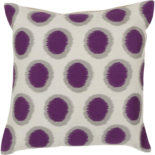 Ikat Dots Pillow - 27597 by Surya. Made from 100% linen in a modern style.