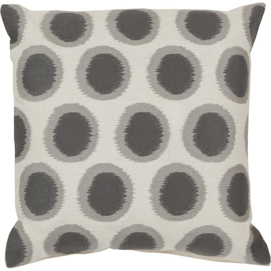 Ikat Dots Pillow - 27597 by Surya. Made from 100% linen in a modern style.