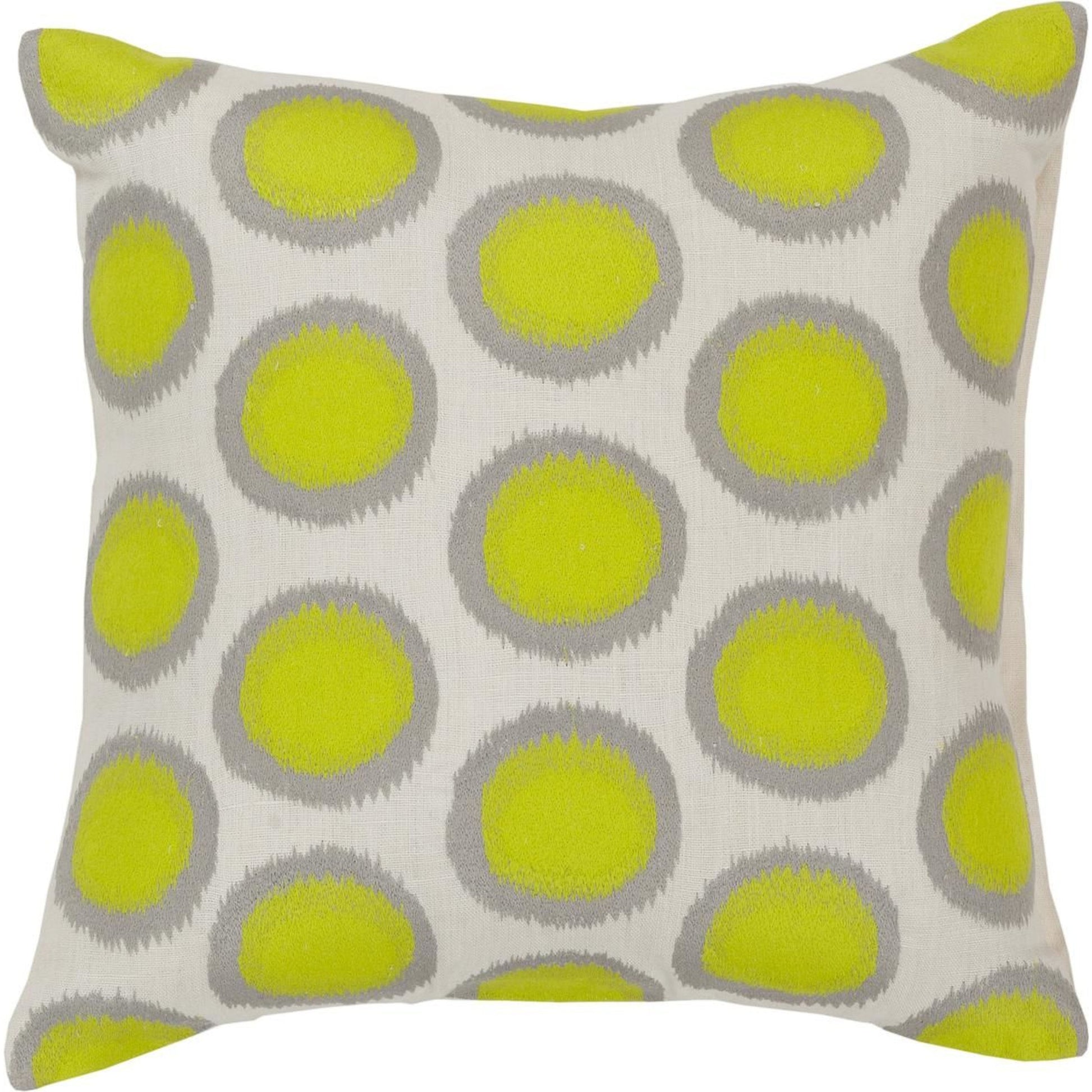 Ikat Dots Pillow - 27597 by Surya. Made from 100% linen in a modern style.