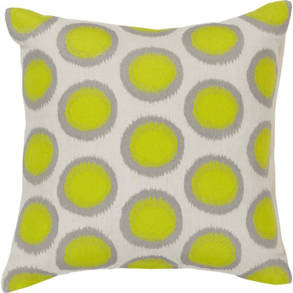 Ikat Dots Pillow - 27597 by Surya. Made from 100% linen in a modern style.