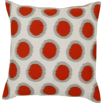 Ikat Dots Pillow - 27597 by Surya. Made from 100% linen in a modern style.