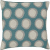 Teal, Ivory, Light Gray / Down Feather / 20" x 20"