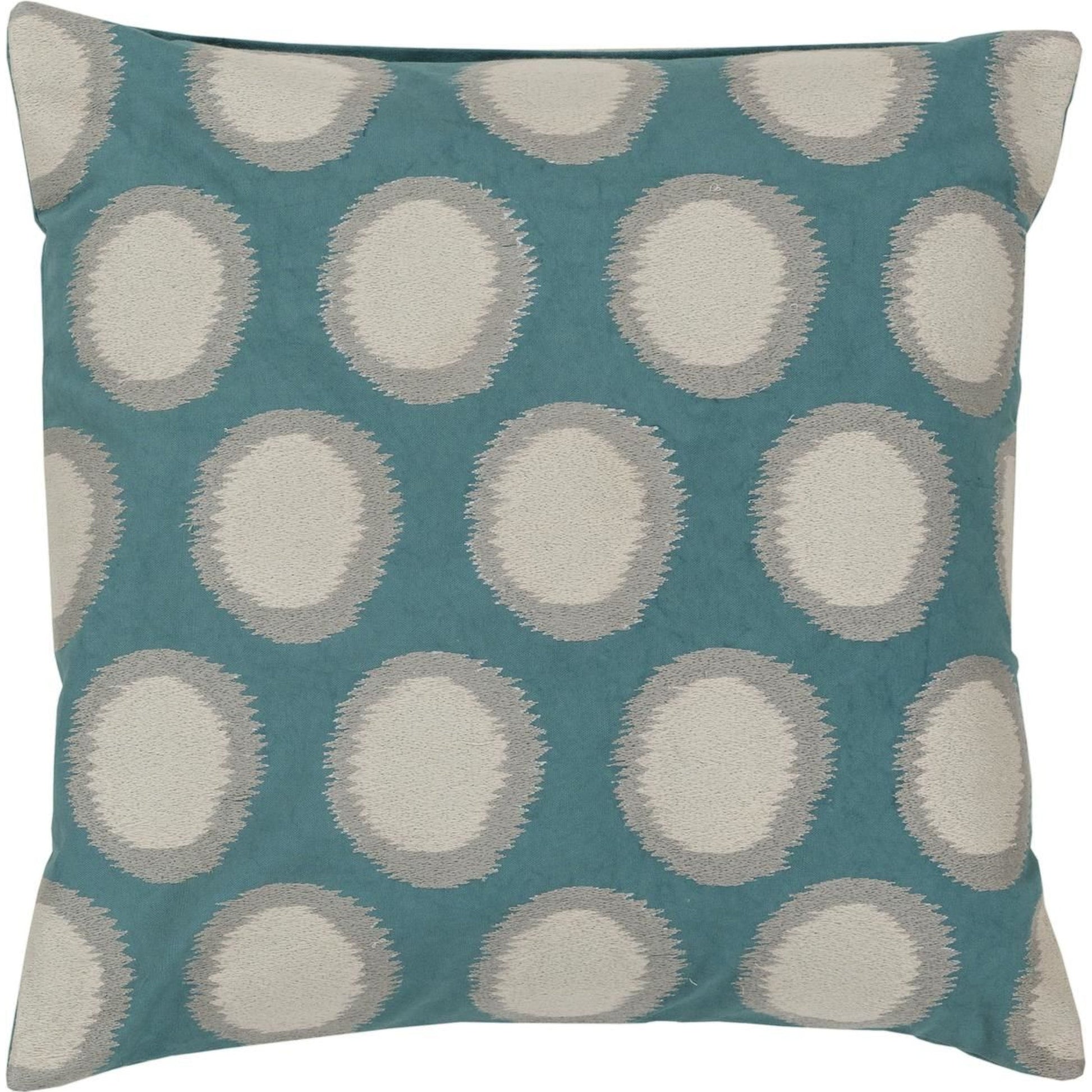 Ikat Dots Pillow - 27597 by Surya. Made from 100% linen in a modern style.