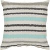 Ivory, Sky Blue, Gray, Light Gray / Down Feather / 18" x 18"