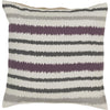 Ivory, Gray, Eggplant, Light Gray / Down Feather / 18" x 18"
