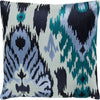 Navy, Light Blue, Teal, Sage / Down Feather / 18" x 18"
